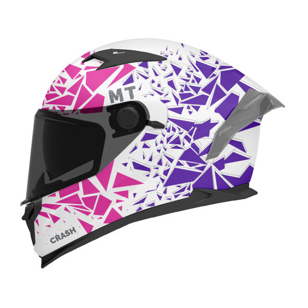 MT Helmets MT Braker Crash SV A8 Matt White Pink Purple